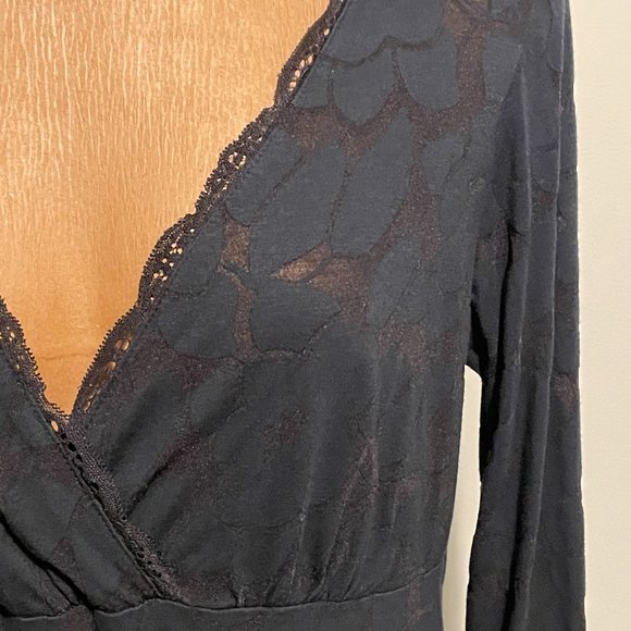 VENUS - mini dress/tunics/night dress -  semi sheer - black - size large - Picture 2 of 9